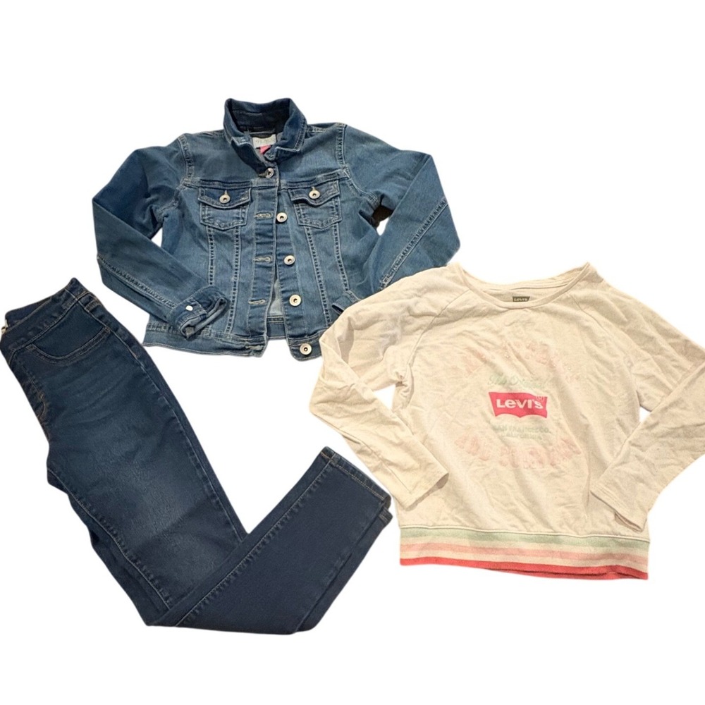 Girls Clothing Lot Place Denim Jacket Levis Top Jeans‎ Sizes 7-12